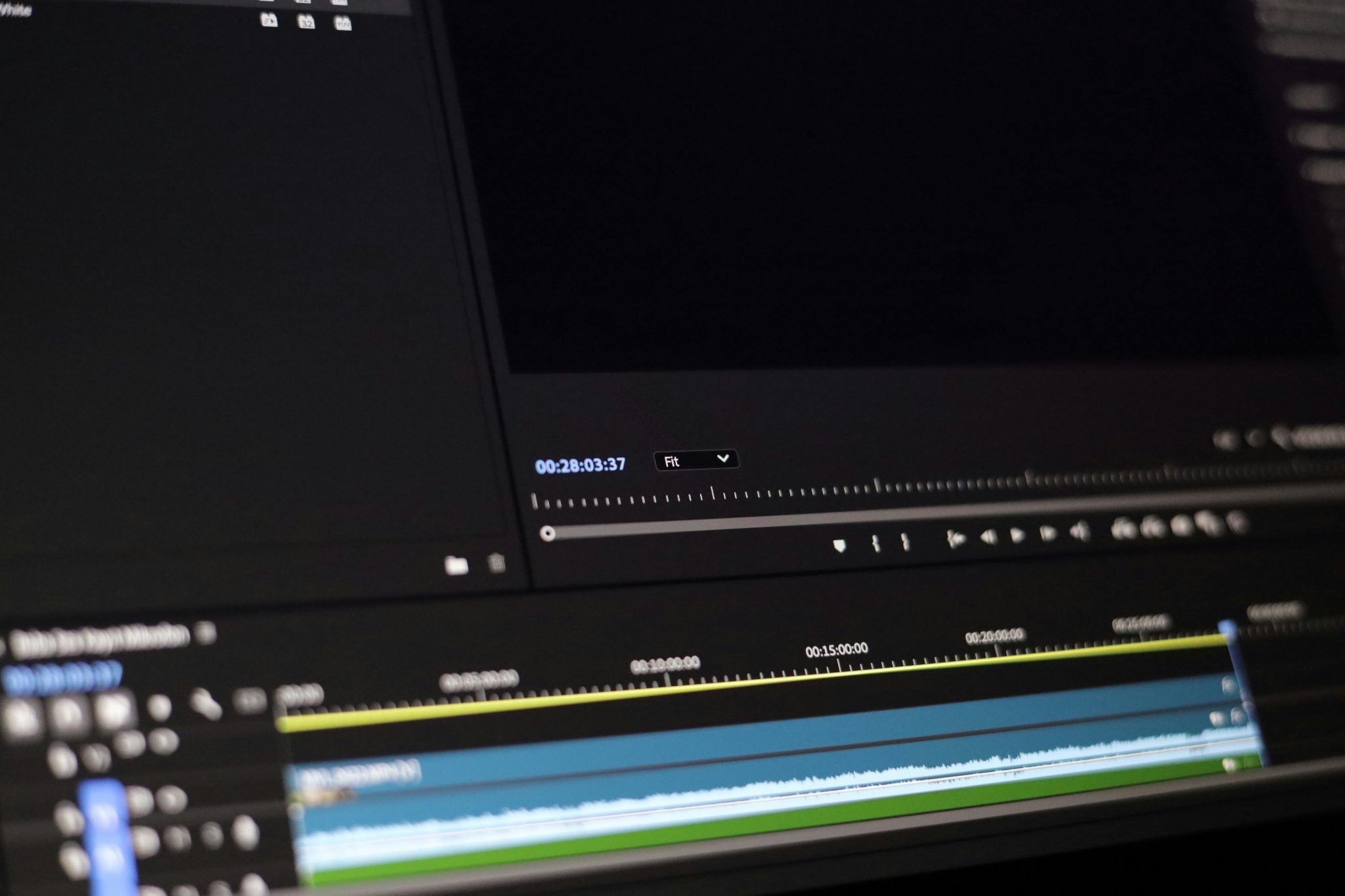 Video editing on screen